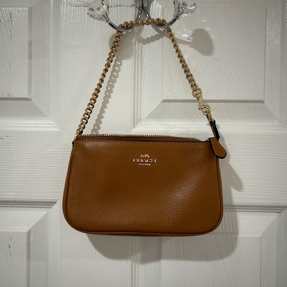 Coach Nolita 19 \ Coach small purse tan leather with gold hardware RARE - Picture 1 of 7